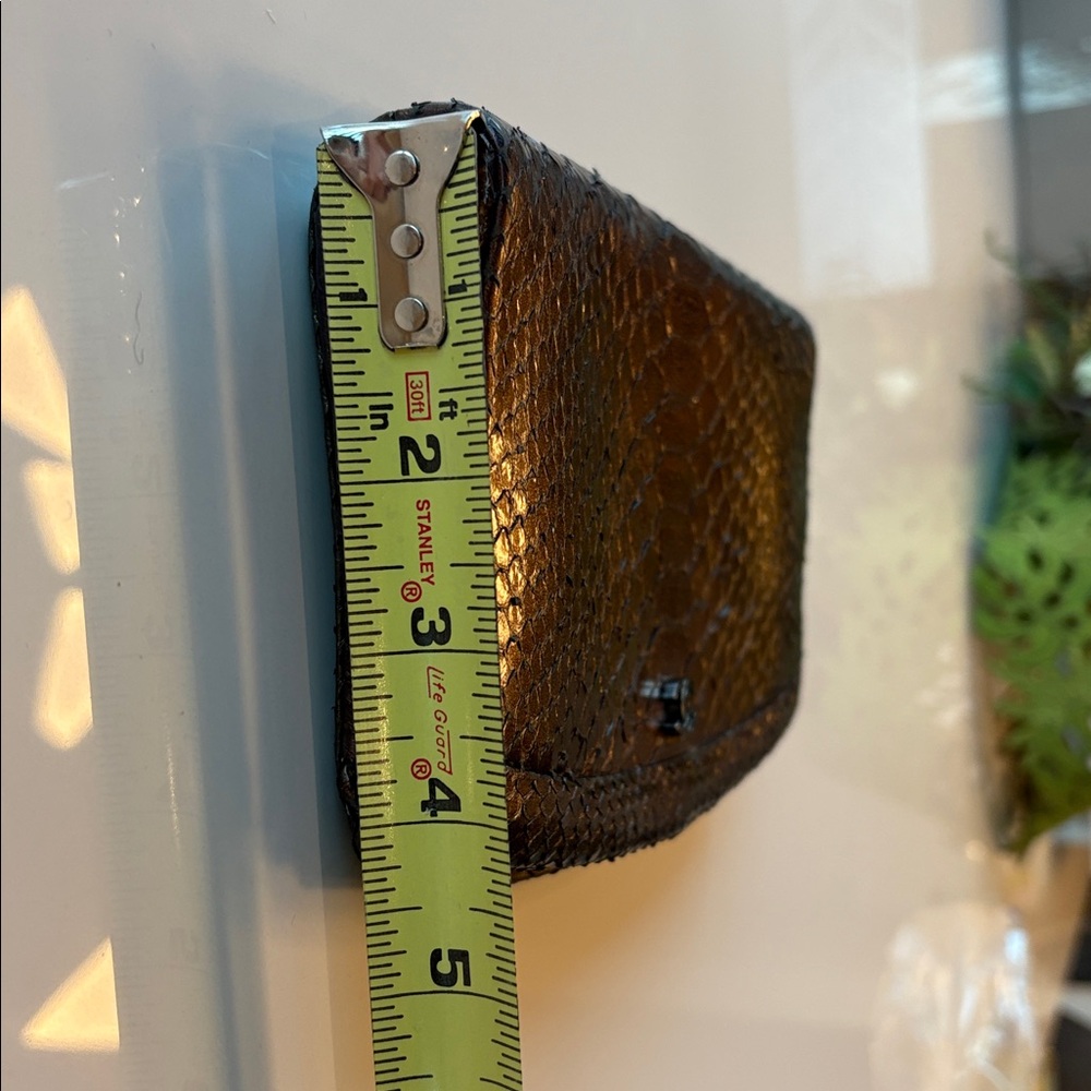 Vintage Chanel Iridescent Brown Python Clutch - image 4